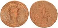Antike / Römische Münzen / Domitian As Römische Münzen / Domitian, Virtus n.r. stehend, VIRTVTI AVGVSTI -