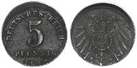 Deutsches Kaiserreich 5 Pfennig Fehlprägung Kaiserreich 5 Pfennig 1917 A - 10 % dezentriert, Rand glatt -