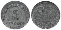 Deutsches Kaiserreich 5 Pfennig Fehlprägung Kaiserreich 5 Pfennig 1917 A - 5-10 % dezentriert, Rand glatt -