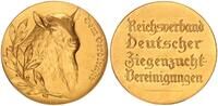 Weimarer Republik Medaille Reichsverband Deutscher Ziegenzuchtvereinigung in Gold -