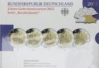 Bundesrepublik Deutschland Offizieller Blister 2 Euro A-J Bayern Offizieller Blister mit 2 Euro Bayern Schloss Neuschwanstein 2012 ADFGJ in PP -