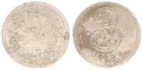 Deutschland 3 Mark Schiffsgeld, Schleswig-Holstein Linienschiff Schleswig Holstein, 3 Mark Schiffsgeld -