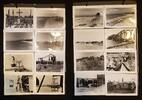 3.Reich Fotoalbum Seiten 4 Seiten aus einem Fotoalbum mit 57 Fotos Flugzeuge, Meer -