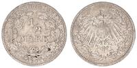 Deutsches Kaiserreich 1/2 Mark 1/2 Mark Silber - 1907 G Deutsches Kaiserreich -