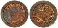 Deutsches Kaiserreich 10 Pfennig Probe Kaiserreich sehr seltene Probe Schaaf 298G2 10 Pfennig 1915 A in Messing -