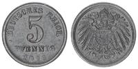 Deutschland / Kaiserreich-Probe 5 Pfennig Kopplung mit 1 Pfennig Rückseite 5 Pfennig J.297 1916 D Stempelkopplung mit 1 Pfennig Adlerseite (Strichkreis) -