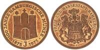Deutschland / Bundesrepublik Medaille / Rs: Stempel 3 Mark Hamburg Hamburger Münze: 100 Jahre, Rs: Stempel 3 Mark Hamburg , st, Eisen Kupferpl. -