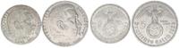 3. Reich 2 Mark + 5 Mark Hindenburg mit HK 3. Reich Lot 2 Mark + 5 Mark Hindenburg -