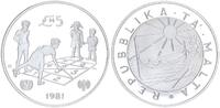 Malta 5 Pounds/5 Liri Malta 5 Pounds 1981, Jahr des Kindes, PP -