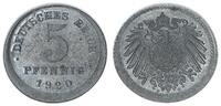 Deutsches Kaiserreich 5 Pfennig Fehlprägung Kaiserreich 5 Pfennig 1920 E dezentriert und ohne Ring geprägt,ohne Riffelrand -
