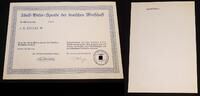 Deutschland / 3. Reich "Blanko" Adolf Hitler Spende der deutschen Wirtschaft N°433241 Schwefingen -
