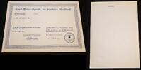 Deutschland / 3. Reich "Blanko" Adolf Hitler Spende der deutschen Wirtschaft N°433203 Ramberg -