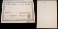 Deutschland / 3. Reich "Blanko" Adolf Hitler Spende der deutschen Wirtschaft N°433171 Thale -