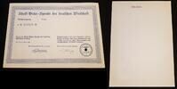Deutschland / 3. Reich "Blanko" Adolf Hitler Spende der deutschen Wirtschaft N°433228 Messingen -