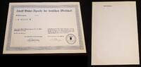 Deutschland / 3. Reich "Blanko" Adolf Hitler Spende der deutschen Wirtschaft N°433207 Lautenthal -