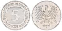 Deutschland / Bundesrepublik 5 Mark 5 DM Kursmünze 1996 D TOP-Erhaltung ! Seltenes Jahr. prägefrisch-stempelglanz -