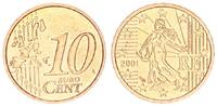Frankreich 10 Cent Frankreich 10 Cent Kursmünze 2001 prägefrisch Besseres Jahr !!! -