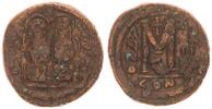 Antike / Byzanz Justinus II Follis Byzanz Justinus II. 565-578 n.Chr Bronze Follis J. 566/567 -