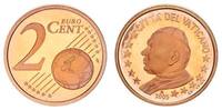 2 Cent 2005 Vatikan Vatikan 2 Cent 2005 Kursmünze mit Papstmotiv  PP Polierte Platte (PP, Proof) in Kapsel