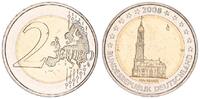 Deutschland - BRD - Hamburg 2 Euro Fehlprägung 2 € 2008 G - Fehlprägung mit abartigen Münzzeichen - Bundesländerserie -