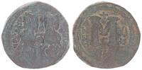 Antike / Byzanz Justinus II Follis Byzanz Justinus II. 565-578 n.Chr Bronze Follis Theoupolis J. 575/576 -