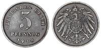 Kaiserreich 5 Pfennig Fehlprägung Stempelriss durch komplette Adlerseite -