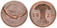 Deutschland / Weimar 2 Pfennig Fehlprägung Weimar 2 Pfennig 1924 A Fehlprägung großfächiger Abdruck auf Wertseite -