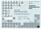 Deutschland / Berlin Aktie Aktie über 50 Mark, Berthold AG Berlin, Nr. 300511 inkl Gewinnanteilsscheine -