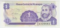 Nicaragua 1 Cordoba Oro Banknote Nicaragua, 1 Cordoba Oro Banknote -