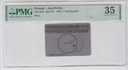 Deutschland - Polen Konzentrationslager Auschwitz 1 Reichsmark Prämienschein Konzentrationslager Auschwitz 1 Mark Prämienschein Blau - PMG zertifiziert -