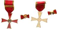 Deutschland Bundesverdienstkreuz und Knopfspange im Originaletui mit Hersteller Orden 70er jahre sehr guter Zustand