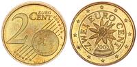Österreich 2 Cent Fehlprägung Messinglegierung mit Absatz im Rand -