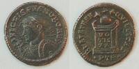 Antike / Römische Kaiserzeit / Crispus Follis Crispus Globus auf Altar, darüber 3 Sterne -