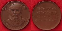 braune Porzellan-Medaille (Meissen) o.J. Universitätsmedaillen Leuna - Merseburg Technische Hochschule Carl Schorlemmer, im Etui brandfrisch