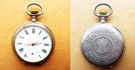 Schweiz, HERREN TASCHENUHR, authentische silberne HERREN TASCHENUHR-Zylinderhemmung, gute Funktion-ca. 1880, -