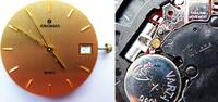 Deutschland, Herren ARMBANDUHREN-Werk, Junghans: gut erhaltenes SEPARATES QUARTZ UHRWERK f.e. Armbanduhr, neue Batt., -