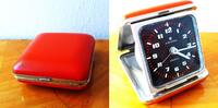 Deutschland, Tischuhr, Reiseuhr, Wecker hübscher, roter Junghans REISEWECKER, gute Funktion, jugendliches Design, -