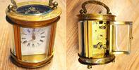 England, Tischuhr, Reiseuhr, Wecker histor. engl. REISE UHR (Carriage) ELLIOTT & SON, gute Funktion, ca. 1890, -