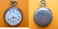 Schweiz, HERREN TASCHENUHR, intakte HERREN TASCHENUHR, Silber-0, 800-Zylinderhemmung, gute Funktion-ca. 1900, -