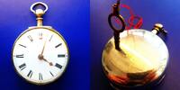 England, Herren Taschenuhr, engl. Spindel HERREN TASCHENUHR m. origin. Schutzkapsel-gute Funktion-wohl 1832, -