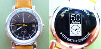Deutschland, Herren ARMBANDUHR, solide Lufthansa ARMBANDUHR (Jubiläum), Quartz, neue Batterie, gute Funktion, -
