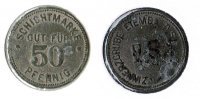 Kolonien: Deutsch-Südwestafrika 50 Pf. Deutsch-Südwestafrika Zinnerzgrube Etemba 50Pf.<i>Schichtmarke</i> Fundexemplar Picture