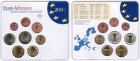 Bundesrepublik Deutschland Offizieller Kurssatz 2005 A Einzelplatte Offizieller Kurssatz 2005 A Einzelplatte mit Euromünzen 1 Cent bis 2€ -