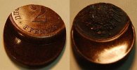 Kaiserreich / 2 Pfennig Fehlprägung 2 Pfennig 2 Pfennig ohne Jahr FEHLPRÄGUNG 50% dezentriert und schüsselförmig vz Picture