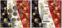 Frankreich Offizieller Kursmünzensatz, 1 Cent bis 2 Euro Offizieller Kursmünzensatz 1 Cent bis 2 € 2004 stempelglanz, originalverpackt -