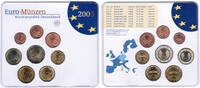 Bundesrepublik Deutschland Offizieller Kurssatz 2005 F Einzelplatte Offizieller Kurssatz 2005 F Einzelplatte mit Euromünzen 1 Cent bis 2€ -