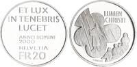 Schweiz 20 Franken Silber Lumen Christi - 2000 Jahre Christentum -