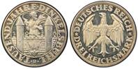 Germany, Weimar Rep. 3 Mk 1928-D 3 Mk Dinkelsbuhl Prachtexemplar, feine Polierte Platte, PCGS zertifiziert -