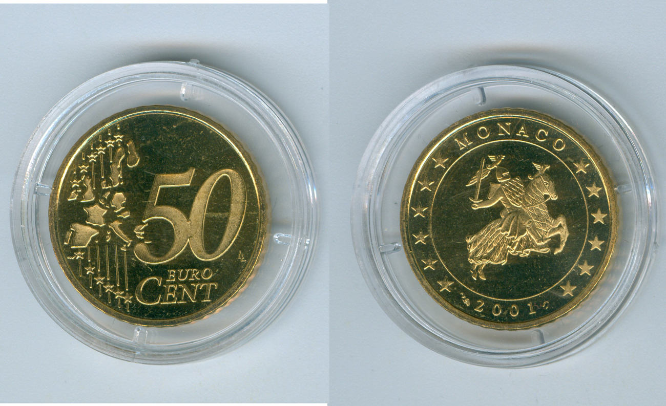 Monaco 50 Cent 2001 Proof | MA-Shops