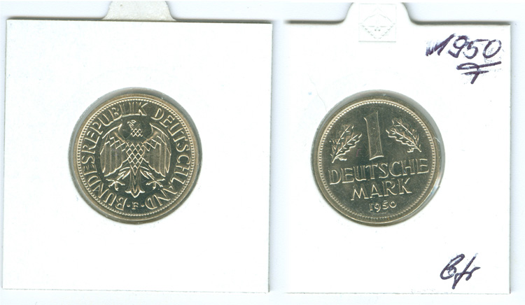 1 DEUTSCHE MARK 1950 F Allemagne de l'Ouest Bundesrepublik Deutschland
